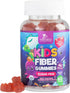 Kids Fiber Gummy Bears Supplement | 60 Gummies | Sugar Free Daily Prebiotic Fiber for Kids, Vegan, Berry Flavor