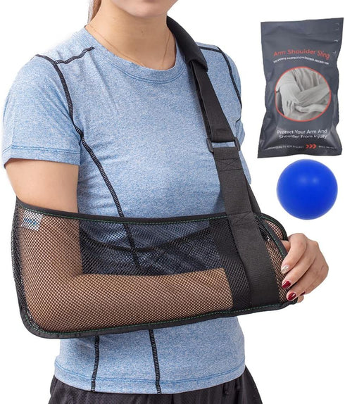 TODDOBRA Mesh Arm Shoulder Sling - Medical Shoulder Immobilizer for Shower - Adjustable