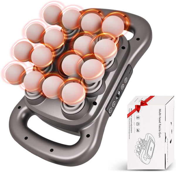 TOSEFES 2026 16 Head Massage Gun Deep Tissue Multi Head Massage Gun, 2600mAh