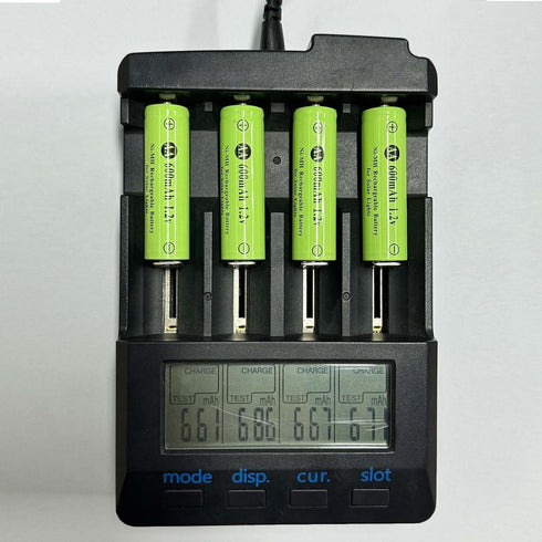 JiajaX 600mAh 1.2V (4 Pack) Ni-MH Rechargeable AA Batteries, AA Solar Batteries for Garden Landscaping Outdoor Solar