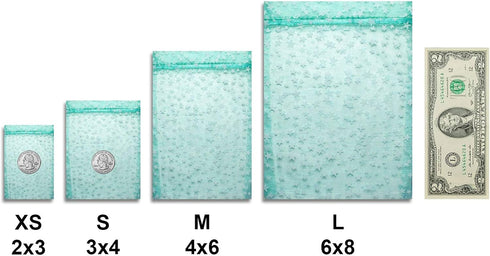 100-Pack 3x4 Sheer Organza Drawstring Gift Bags (Small), Metallic Stars (Teal/White) for Wedding Party Favors