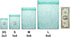 100-Pack 3x4 Sheer Organza Drawstring Gift Bags (Small), Metallic Stars (Teal/White) for Wedding Party Favors