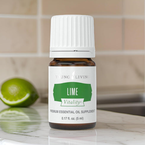 Young Living Lime Vitality 5ml - Food-Grade Essential Oil for Culinary Creations - Adds Delicious Zing to Dishes - Citrus Flavor with Zesty Notes for Cooking - Enhances Food and Beverages