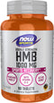 NOW Foods HMB (ß-Hydroxy ß-Methylbutyrate) Double Strength, 1,000 mg, 90 Tablets