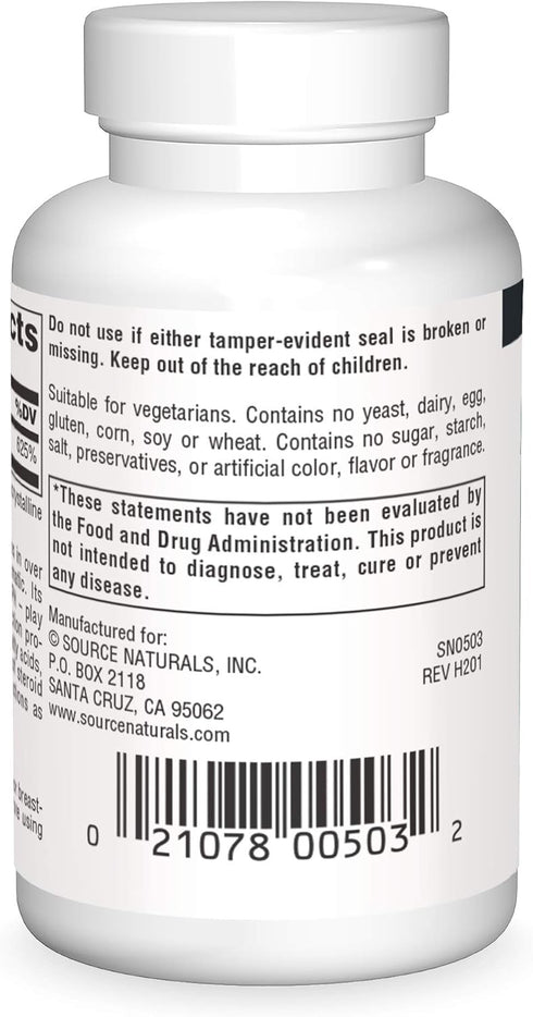 Source Naturals Niacinamide B-3, 100 mg Dietary Supplement - 100 Tablets
