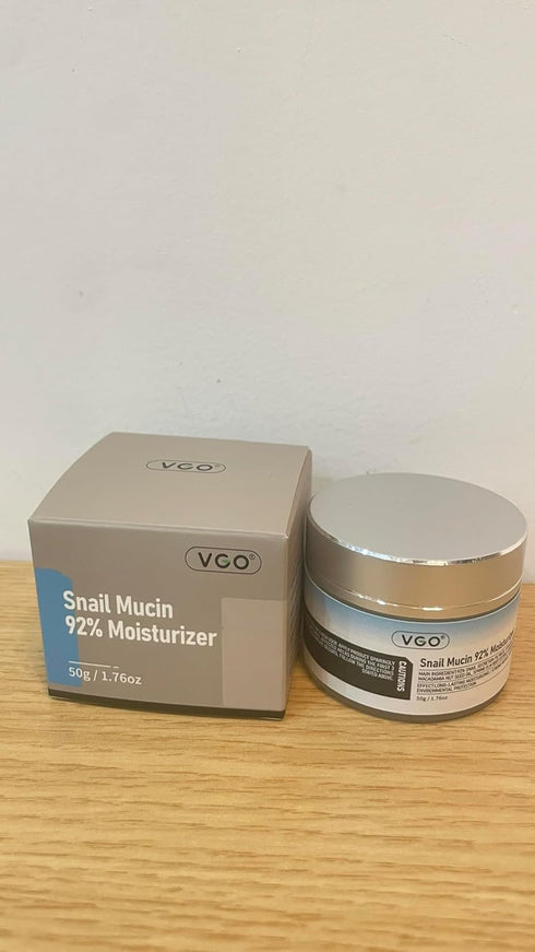 VGO Snail Mucin 92% Moisturizer - Daily Hydrating Repair Face Gel Cream for Dry & Sensitive Skin, 50g / 1.76oz