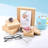 WANDIC Paper Mache Box - Set of 5 Square Mini Kraft Paper Boxes with Lids for Crafting & Storage Accessories