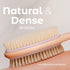 MainBasics Back Scrubber for Shower, Long Handle Dual-Sided Brush for Body Wash & Scrubbing, Lavender, Wood