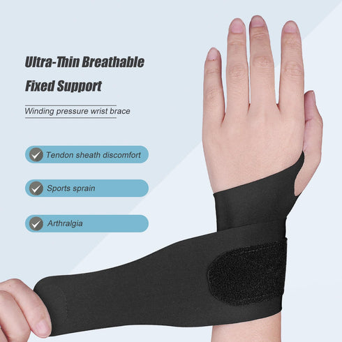 2 Pcs Ultra-Thin Wrist Brace Support for Carpal Tunnel, Pain Relief, Arthritis, Tendonitis, Elastic Wrist Wraps for