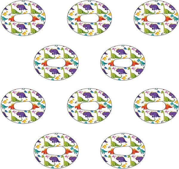 Dexcom G6 Precut Dinosaur Design Adhesive Patches, 10 Pack