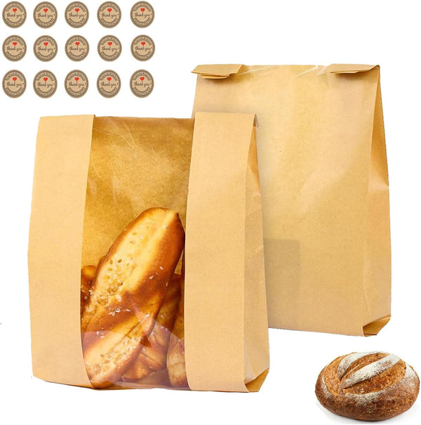 UDAREIT 15 Pack Large Sourdough Bread Bags for Homemade Bread Gifting Bakery Bags