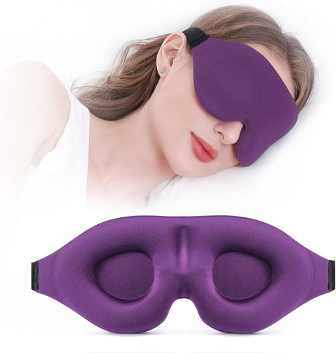 YIVIEW Sleep Mask for Side Sleeper, 3D Light Blocking Eye Mask, Soft Breathable Cover for Men & Women