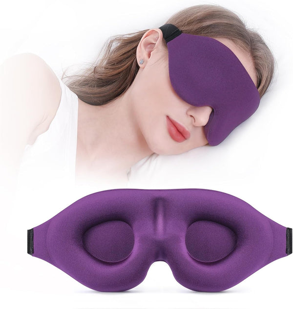YIVIEW Sleep Mask for Side Sleeper, 3D Light Blocking Eye Mask, Soft Breathable Cover for Men & Women