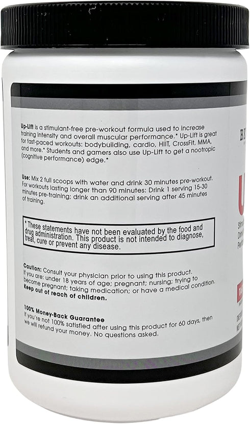 Beverly International Up-Lift 330 grams Workout Energy Drink Mix, Stimulant Free, Nitric Oxide & Cognitive Catalysts