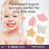 Konjac Baby Sponge for Bathing, Natural Cute Shapes, Kids Bath Sponges for Infants, 5pcs Set