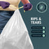 PAMI Tall 13-Gallon Kitchen Drawstring Trash Bags, 90-Pack, White, Extra-Strong Plastic Garbage Bags for Kitchen