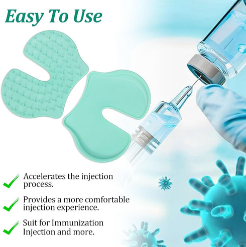 4Pcs Shot Pain Reducer Set, Reusable Shot Pain Blocker Device for Kids and Adults (Light Green)