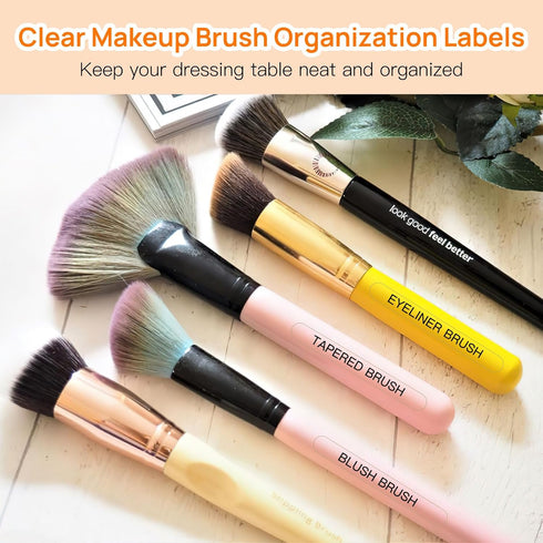 210 PCS Waterproof Makeup Brush Label Stickers, Self-adhesive Foundation Labels for Beauty Use