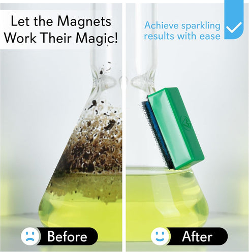 Magnetic Glass Cleaner BoroBuddy Pro | Cleans Hard to Reach Stains on Glass, Ceramic, Metal Pieces of All Shapes
