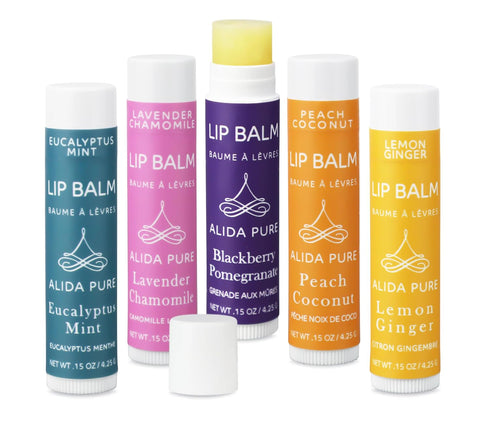 Duet Lip Balm Collection - 5 Tube Vegan Set with Avocado Oil & Vitamin E for Chapped Lips