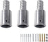 Matthew 3 Set Ultra Threaded Tip Replacement Kit for 1" Wood or Metal Poles, Metal Handle Extension Pole Adapter for