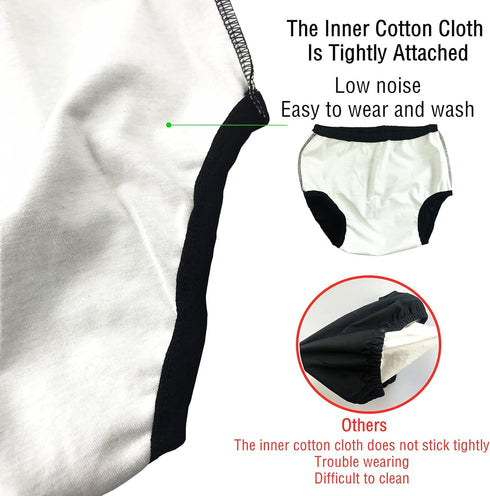 Adult Diaper Cover for Incontinence, Cloth Active Latex Leak Proof Pants, Reusable Washable Pull Up Plastic Pants
