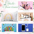 Chunful 10 Pieces Inspirational Canvas Makeup Bags for Women, Rainbow Cosmetic Bags with Zipper, Travel Toiletry Pouch