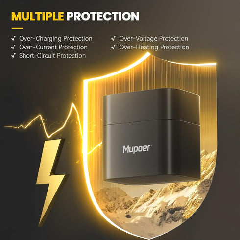 Mupoer 3600mWh,1.5V Outdoor,8 Pack 2A Rechargeable AA Lithium Batteries with Box Rechargeable AA Lithium Batteries
