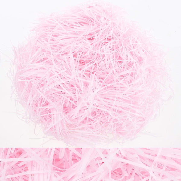 Whaline Craft Shredded Tissue Raffia Gift Filler Paper Shreds for DIY Gift Packaging, 120g, Pale Pink