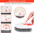 Floor Scrub Brush 3 in 1 - Tub Tile Floor Scrubber with 52 inch Long Handle, Detachable Replacement Brush Heads
