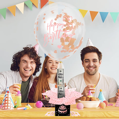 Set, Upgraded Birthday Money Box for Cash Gift Pull, Funny Pull Money Balloon Box Happy Birthday Surprise Birthday