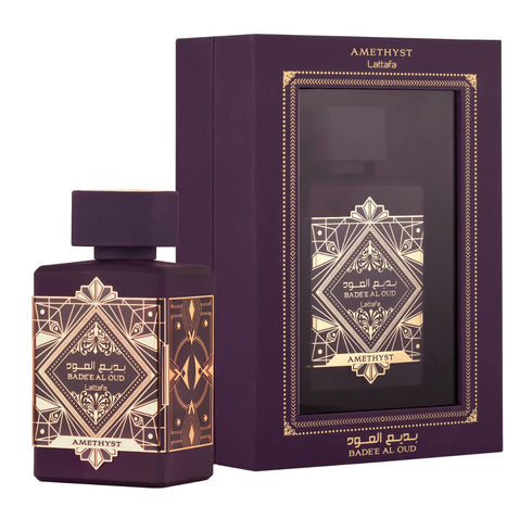 Lattafa Perfumes Bade'e Al Oud Amethyst Eau de Parfum Spray, 3.4 Ounce