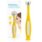 Frida Baby Triple-Angle Toothhugger Training Toddler Toothbrush, Cleans All Sides at Once, Yellow