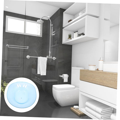 Postpartum Care Sitz Bath Basin for Toilet Soak Tub Easy to Clean and Use Blue Hygiene Basin for Women S Intimate Care