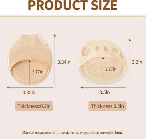 4 Pairs Metatarsal Pads, Honeycomb Fabric Ball of Foot Cushions for Women High Heels, Invisible Soft Toe Pads for Pain