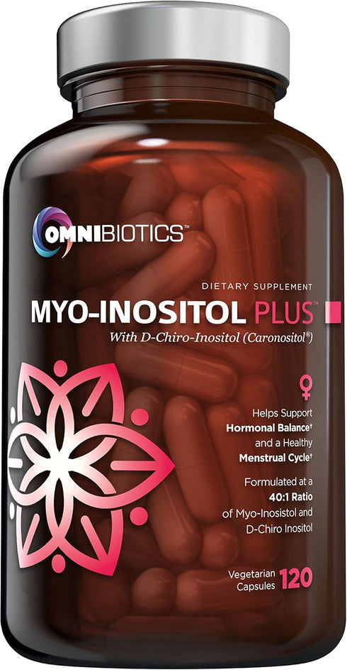 Myo-Inositol Plus & D-Chiro Inositol Supplement - Natural PCOS Supplements for Hormone Balance and Ovarian Support |