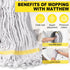 KeFanta 3 Pack Heavy Duty Commercial Mop Head Replacement, Looped End Cotton Mop Heads for Floor Cleaning