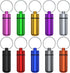 Small Portable Pill Case with Keychain, 10 Pack Waterproof Aluminum Organizer for Outdoor Camping Travel