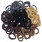 J-MEE Hair Ties for Thick Hair, 100PCS Seamless Cotton Ponytail Holders, Neutral Colors