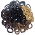 J-MEE Hair Ties for Thick Hair, 100PCS Seamless Cotton Ponytail Holders, Neutral Colors