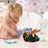 Set Packing, Packaging TIDTALEO Flower Arrangement Box with Fresh Flower Pink Cradle-shaped Floral Wrapping Box