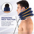 S Cervical Neck Traction Device for Instant Neck Pain Relief, Inflatable & Adjustable Neck Support Brace, Blue