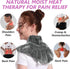 Microwavable Heating Pad for Neck, Shoulders, and Back, Weighted Unscented Neck Wrap with Moist Heat, Gray