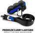 CASEMATIX Asthma Inhaler Travel Case with Lanyard and Clip-on Keychain Carabiner, Black