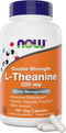 Now Foods L-Theanine, 200 mg, 180 Veg Capsules, Enhanced with 100mg Inositol, Non-GMO Supplement