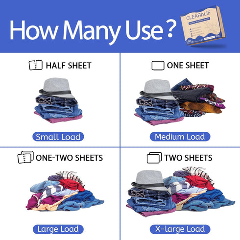 CLEARALIF Laundry Detergent Sheets, Fresh Linen, Up to 160 Loads - Eco Friendly, Hypoallergenic, Great for Travel