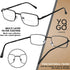 Yogo Vision Bifocal Reading Glasses, 2 Pack Metal Full Rim Readers, Rectangle Glasses for Men and Women