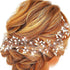 Wedding Bride Hair Accessories, Bridal Headpiece Pearl Hair Vine for Women (19.7in) (A-Silver)