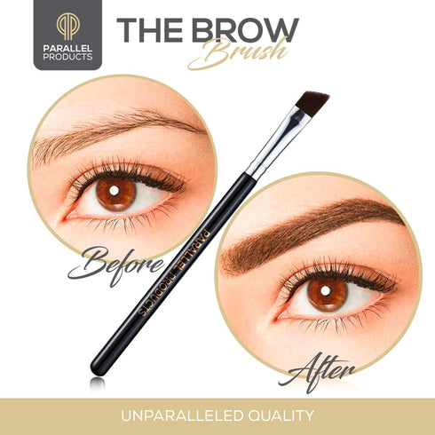 Parallel Products The BROW Brush - Premium Angled Eyebrow Brush (2 Pack) for Makeup, Gel, and Tint