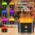 Flame Diffuser Humidifier with Fire Flame Effect, 180ml Aroma Humidifier, Auto Off, 2 Modes, Black for Home, Office,